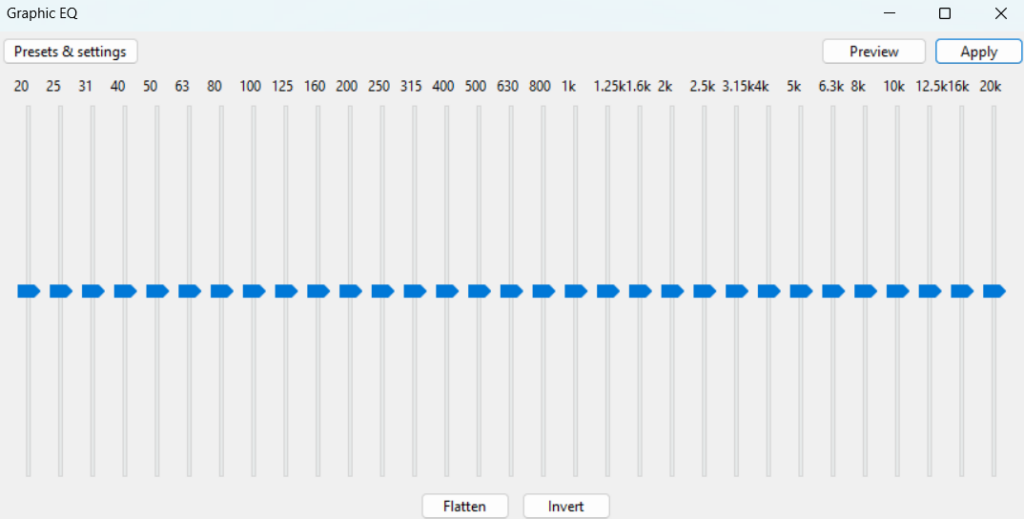 EQ in Audacity